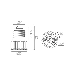 Adattatore E27 GU10 Convertitore 2A per Lampade
