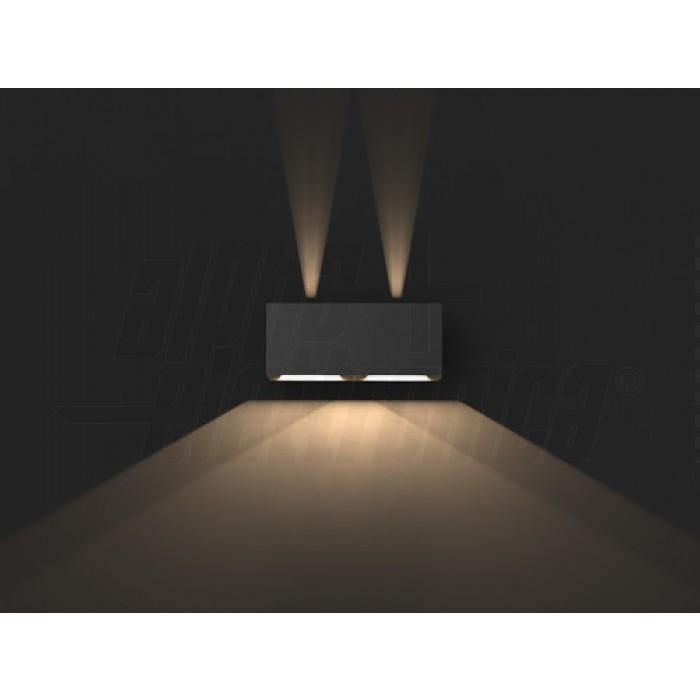 Applique Up Down da Parete Led 18W Doppio Fascio Regolabile IP65 Esterno Interno, Colore Grigio