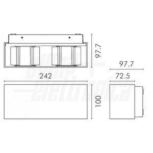 Applique Up Down da Parete Led 18W Doppio Fascio Regolabile IP65 Esterno Interno, Colore Grigio