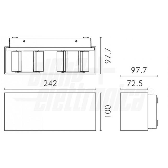 Applique Up Down da Parete Led 18W Doppio Fascio Regolabile IP65 Esterno Interno, Colore Grigio