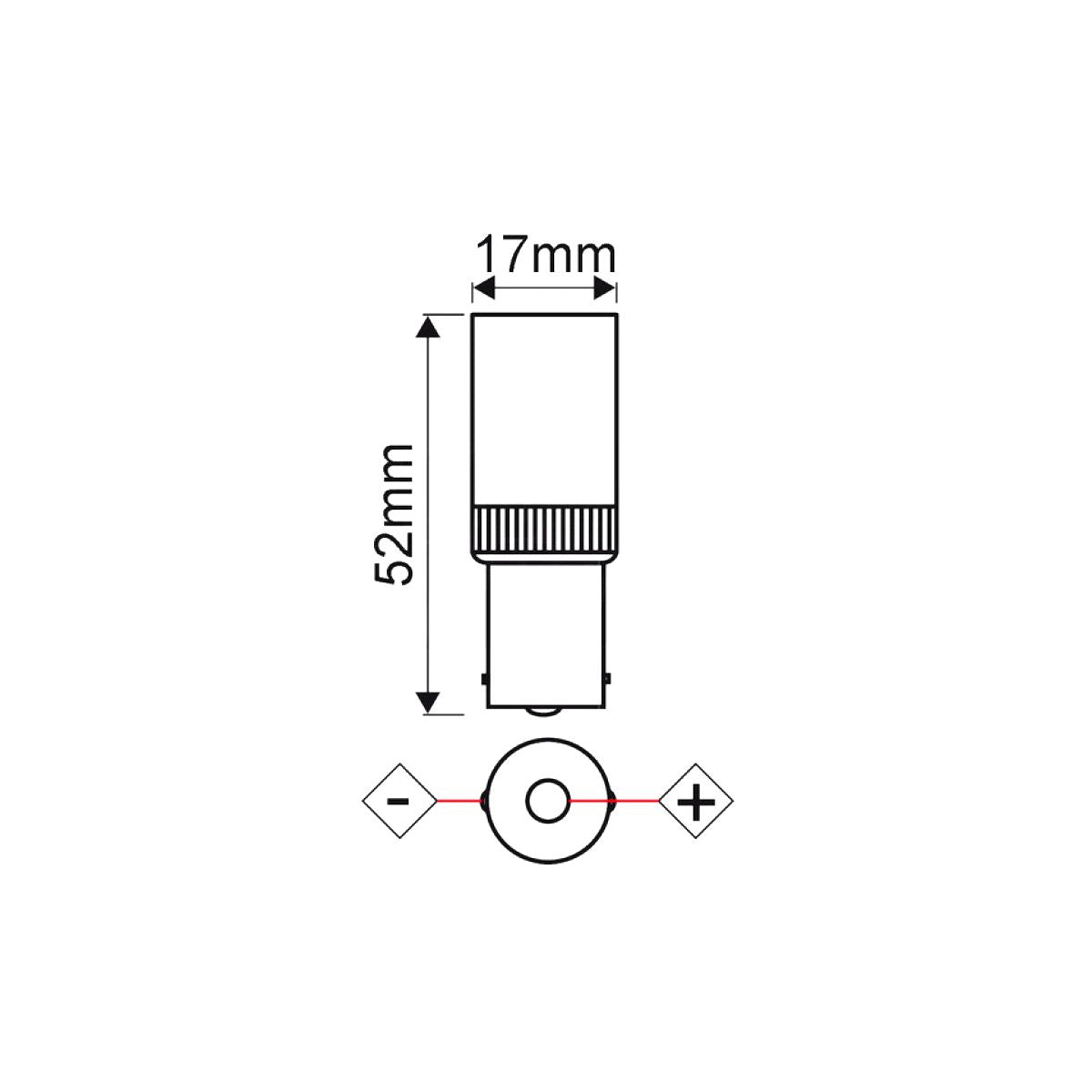 BA15S Led lampadina 3.5W 10-30VDC 24VAC Luce naturale 4000K