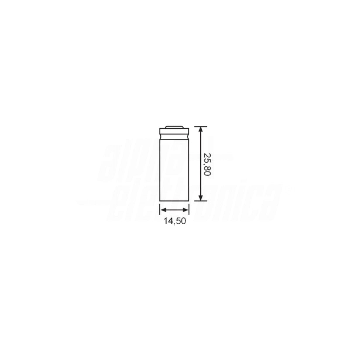 Batteria 14250 Litio Cloruro di Tionile Li-SOCl2 - ER14250 - 1/2AA - 3,6V 1200mA