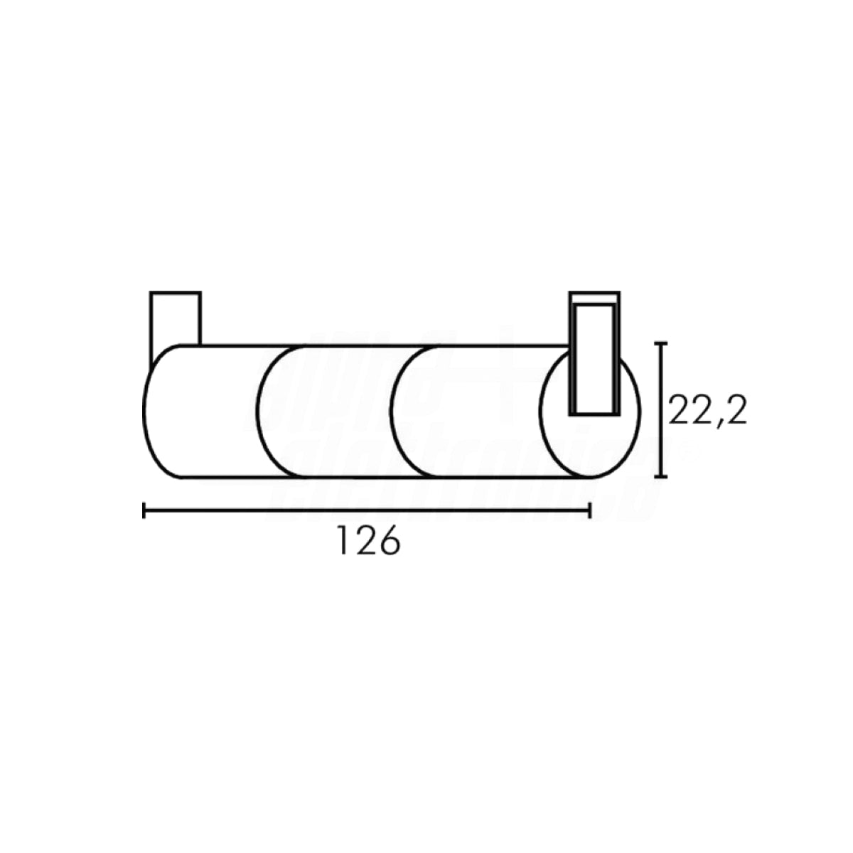 disegno tecnico con misure pacco batteria 3.6v 2200ma
