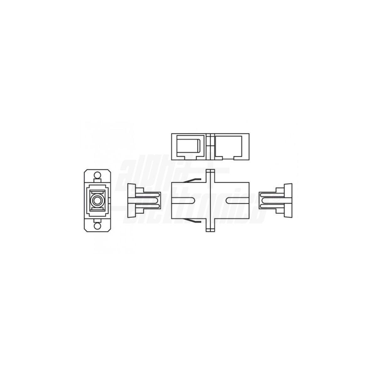 Bussola da pannello - adattatore fibra ottica simplex SC-UPC/SC-UPC