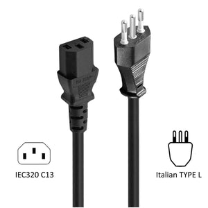 Cavo Alimentazione IEC320 Tripolare 1,5mt Spina 10A Dritta Presa Tripolare