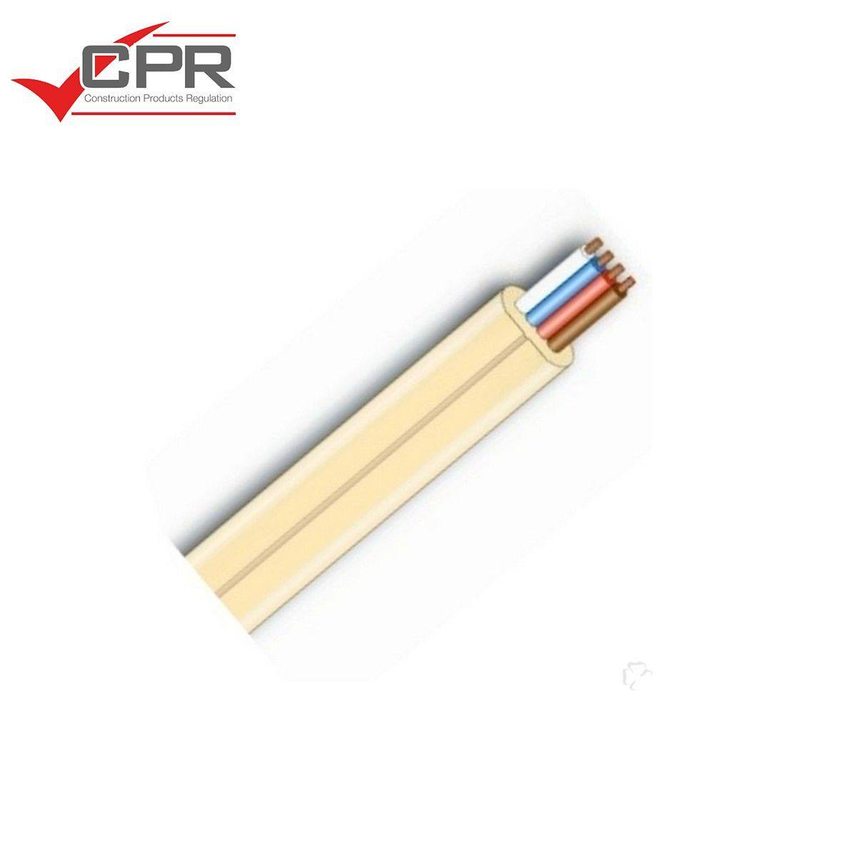 Cavo telefonico 4 poli matassa 100mt piatto colore avorio rame puro eca - Oniroview
