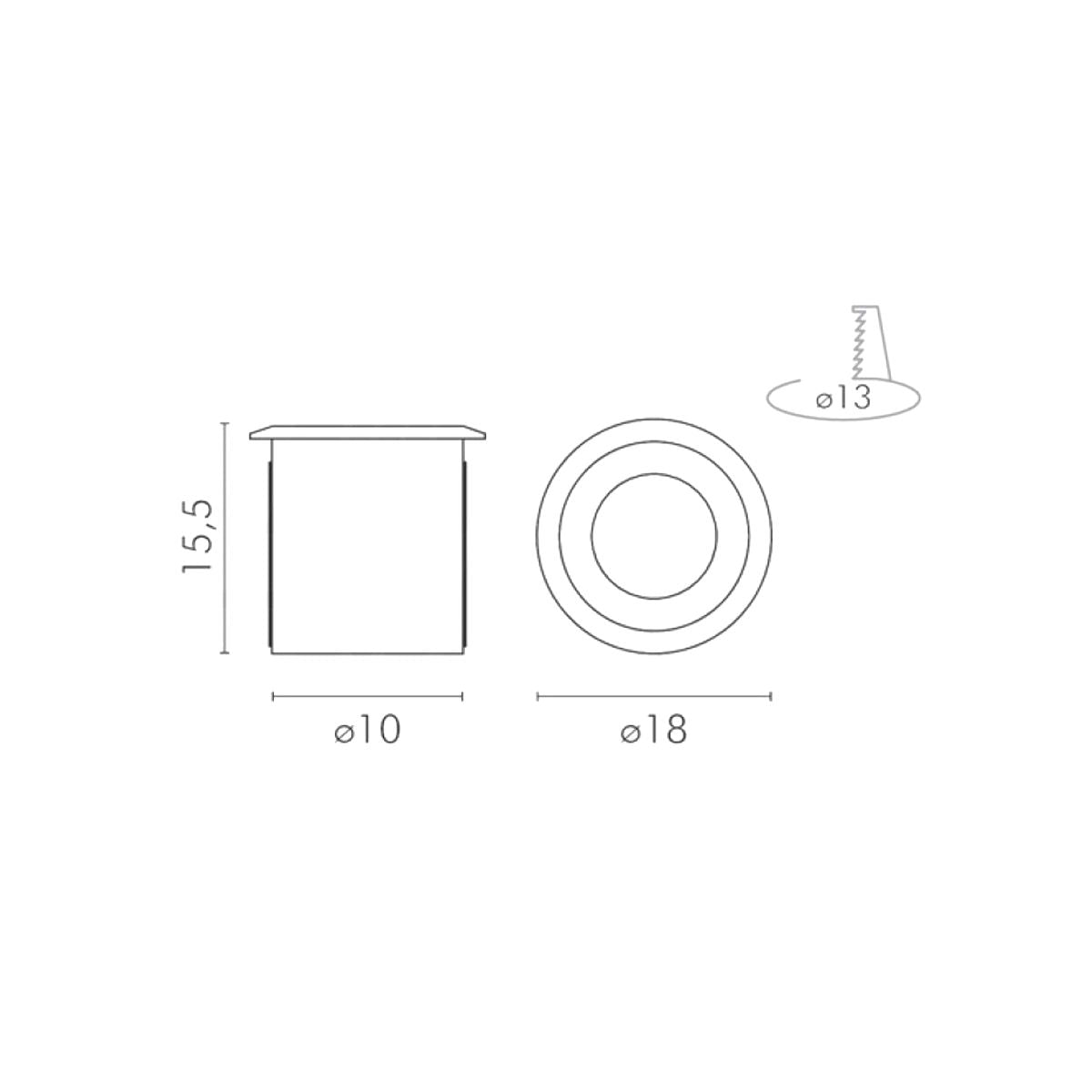 Spot Led Incasso Soffitto 12V 0.3W Cielo Stellato - Faretto Trasparente