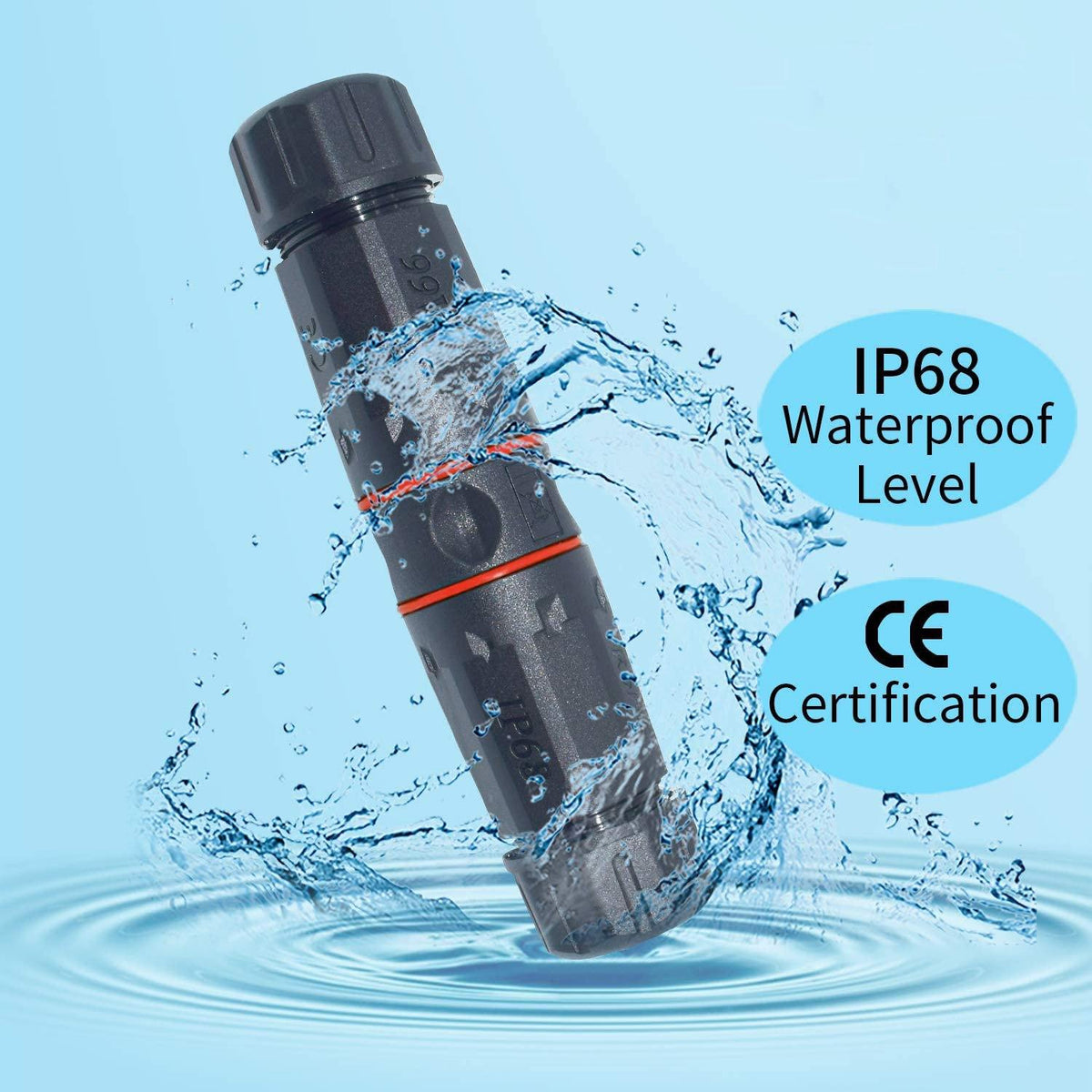 Connettore Giunzione RJ45 FTP Cat.6A IP68 Schermata Impermeabile presa/presa Waterproof