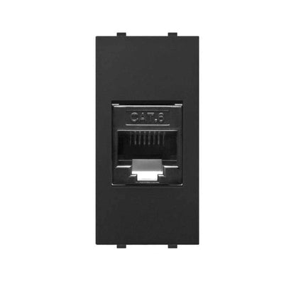 FRUTTO RJ45 UTP CAT.6 COMPATIBILE ABB MYLOS 2CSY1127MS PRESA MODULARE 8 POLI PER CAVI ETHERNET CONNESSIONE A CRIMPARE SENZA ATTREZZI, COLORE NERO Nessuna recensione