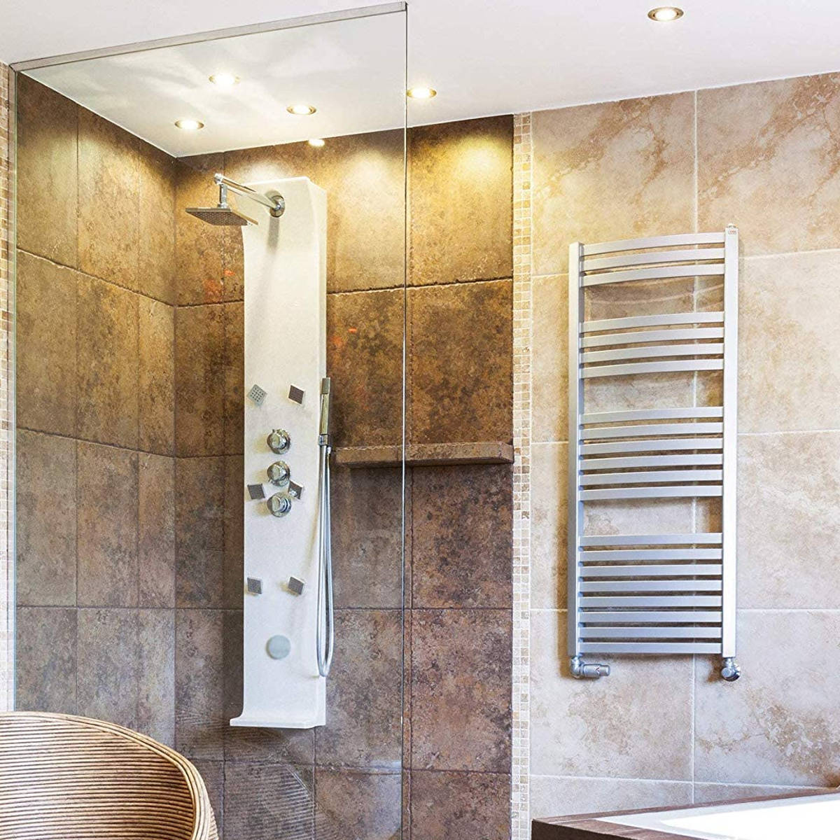 Faretti Doccia 6W IP65 Luce 3000K Incasso Cartongesso Bianco