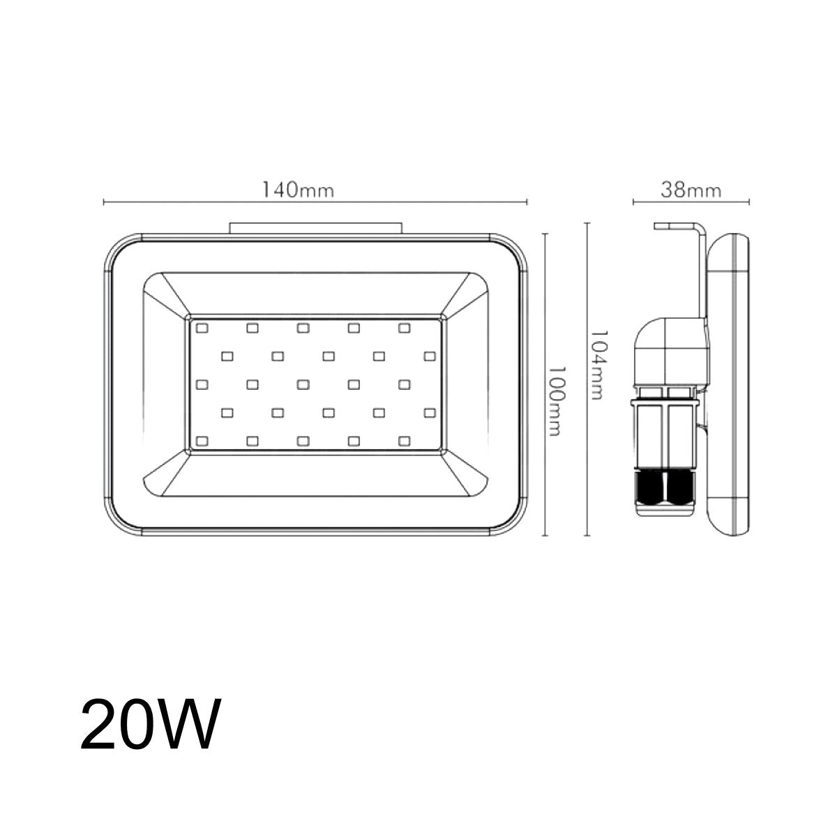 Faro led slim Easylink 20W dettaglio corpo ultra slim