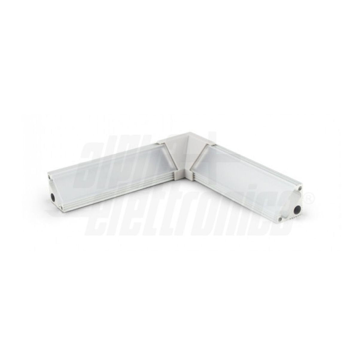 Giunto Angolare 90° Concavo per profili Alluminio Serie JO380/154 - copertura grigia