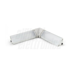 Giunto Angolare 90° Concavo per profili Alluminio Serie JO380/154 - copertura grigia