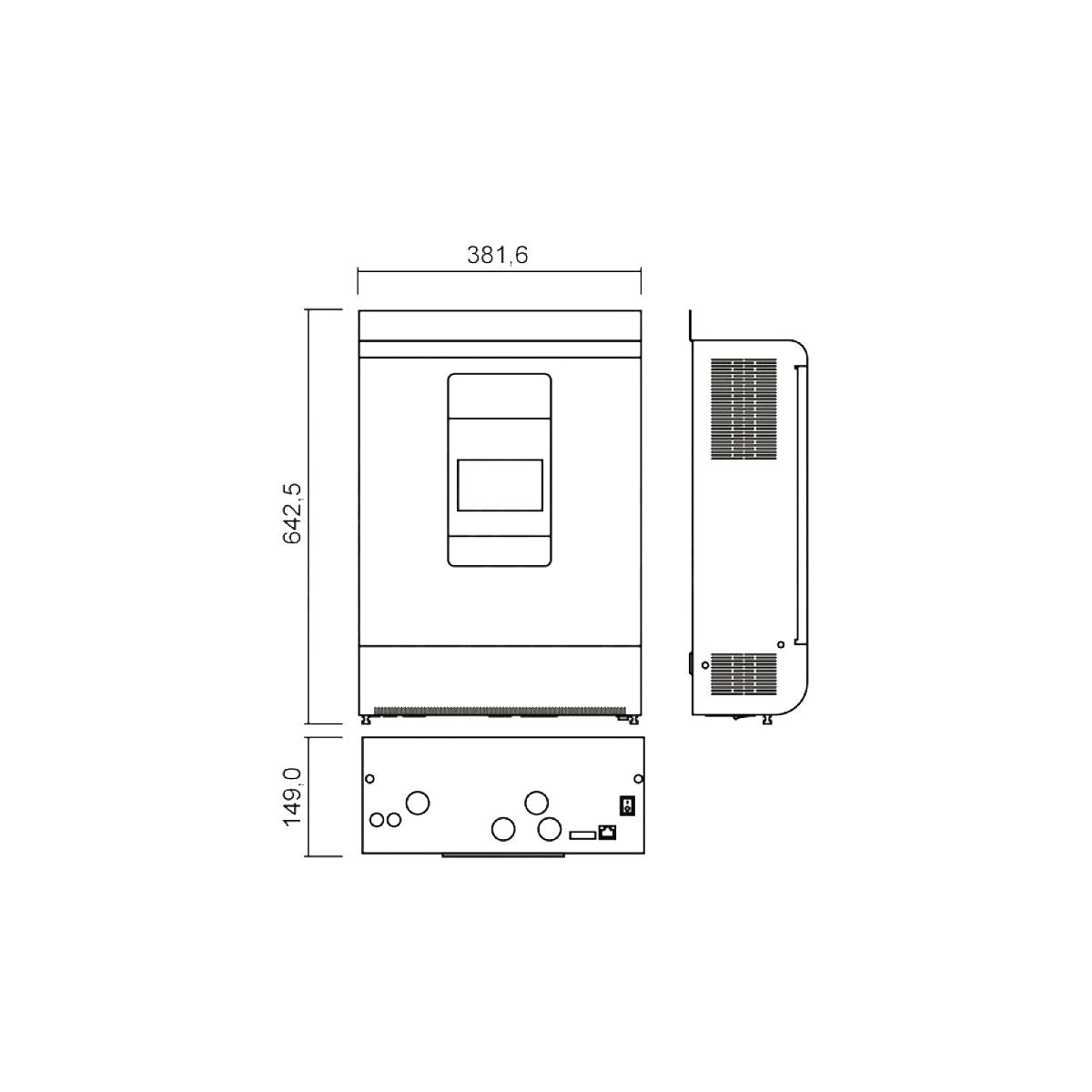 Interter Onda Pura 5000W 48V 230V con Carica Batteria e Regolarore di Carica 400V 80A