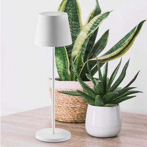 Lampada Led Ricaricabile da Tavolo Bianca Touch Dimmerabile Esterno Interno IP54 2700K