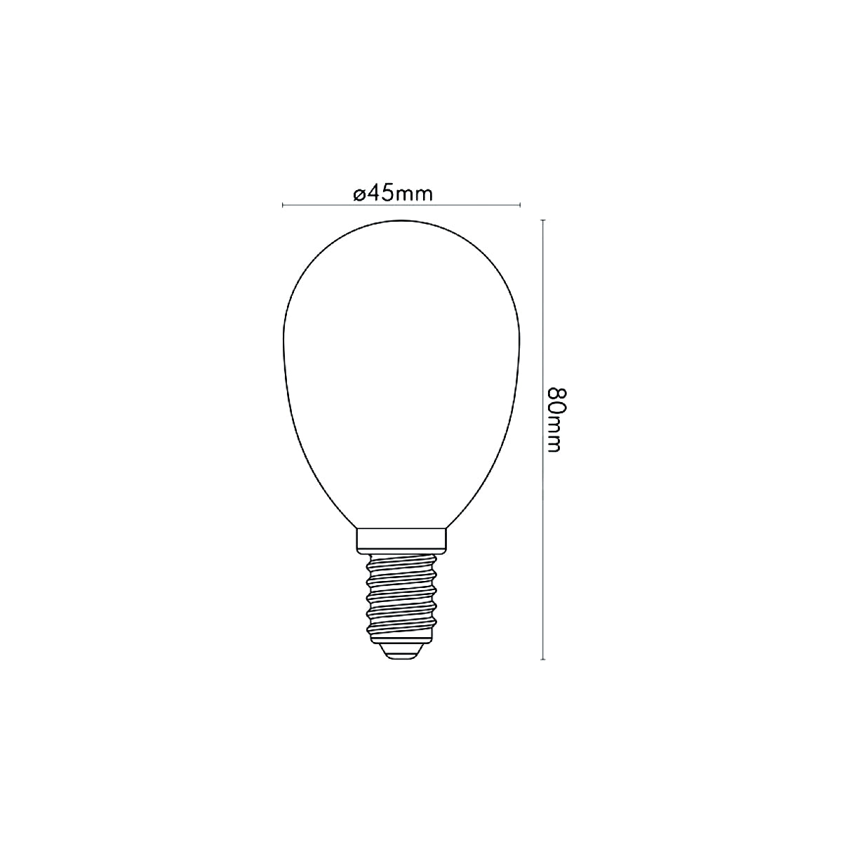 Lampada Led a Filamento Sfera E14 4W Bianco Latte Vetro Calda 2700K