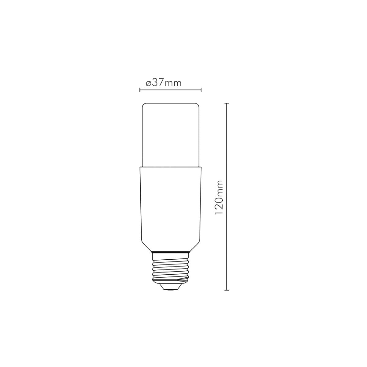 Lampada Tubolare Led E27 9W 760 Lumen 3000K Stretta