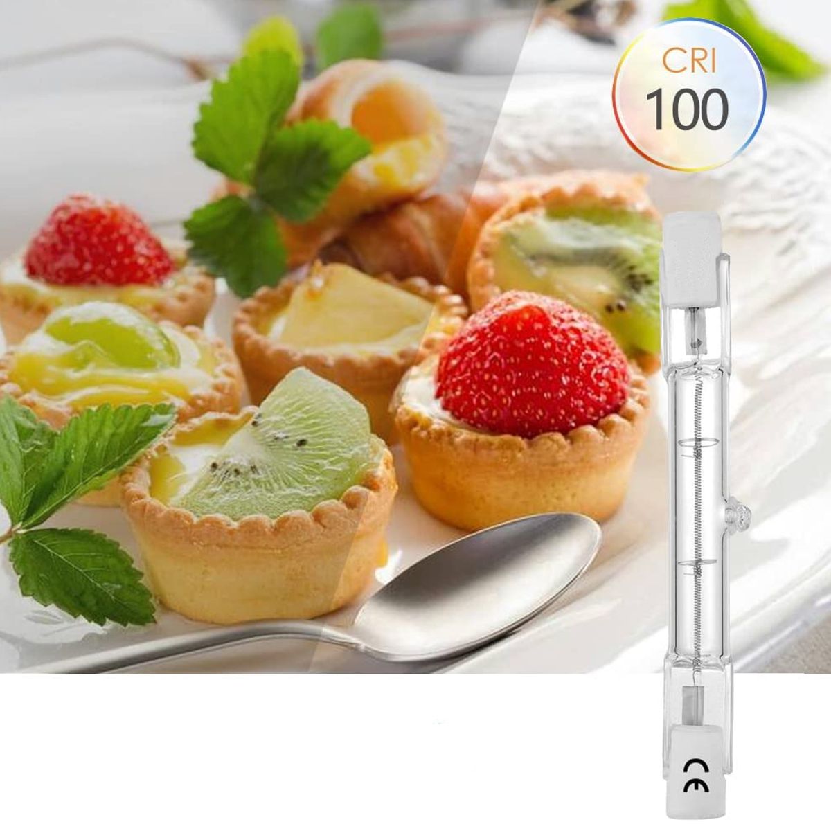 Lampadina Alogena r7s 80W resa 100W 117MM Dimmerabile
