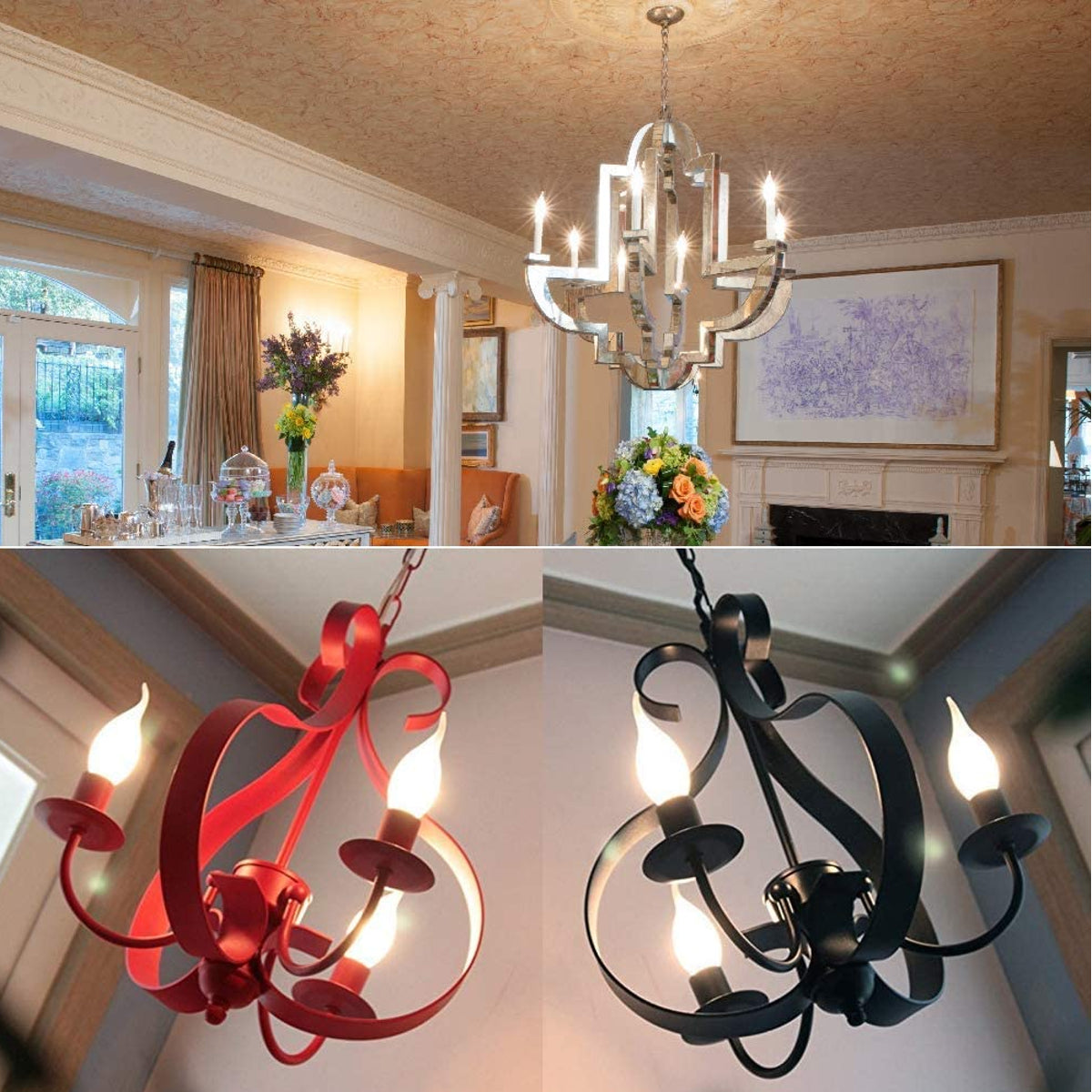 Lampadina Fiamma Colpo di Vento Led E14 4W Smerigliata Luce Calda 2700K