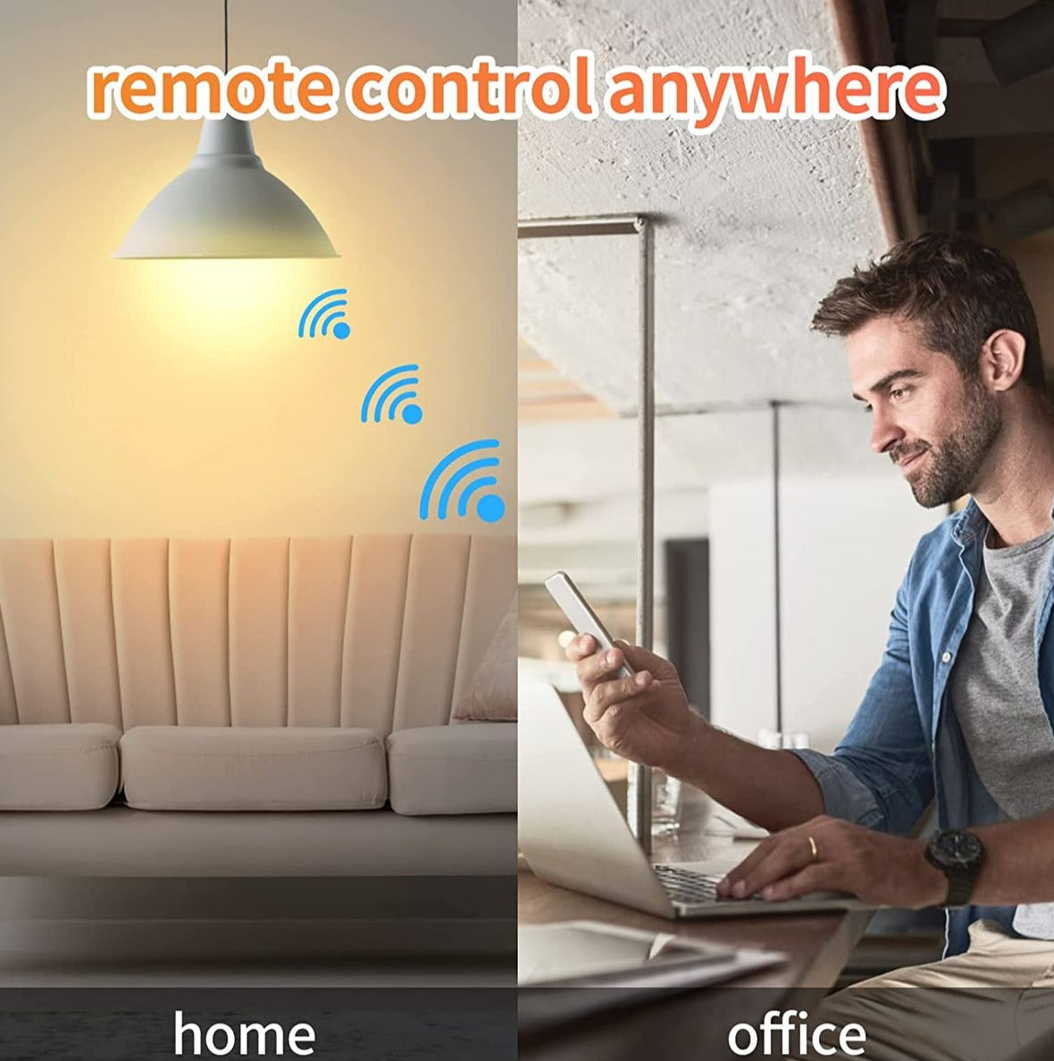 Lampadine Smart Economiche (KIT 10) RGB + Bianco Alexa Compatibili E27 10W LED Dimmerabile Wi-Fi