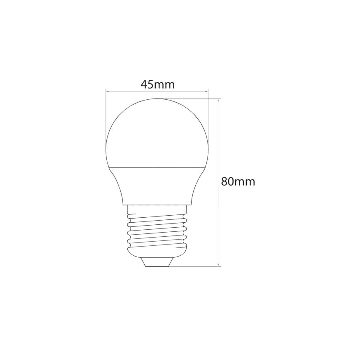 Lampadine Led E27 8W Calda 3000K Sfera Piccola