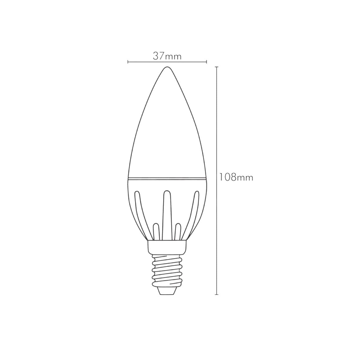 Lampadine Smart Alexa E14 Oliva Compatibili Wi-Fi 5W LED Dimmerabile CCT Bianco dinamico