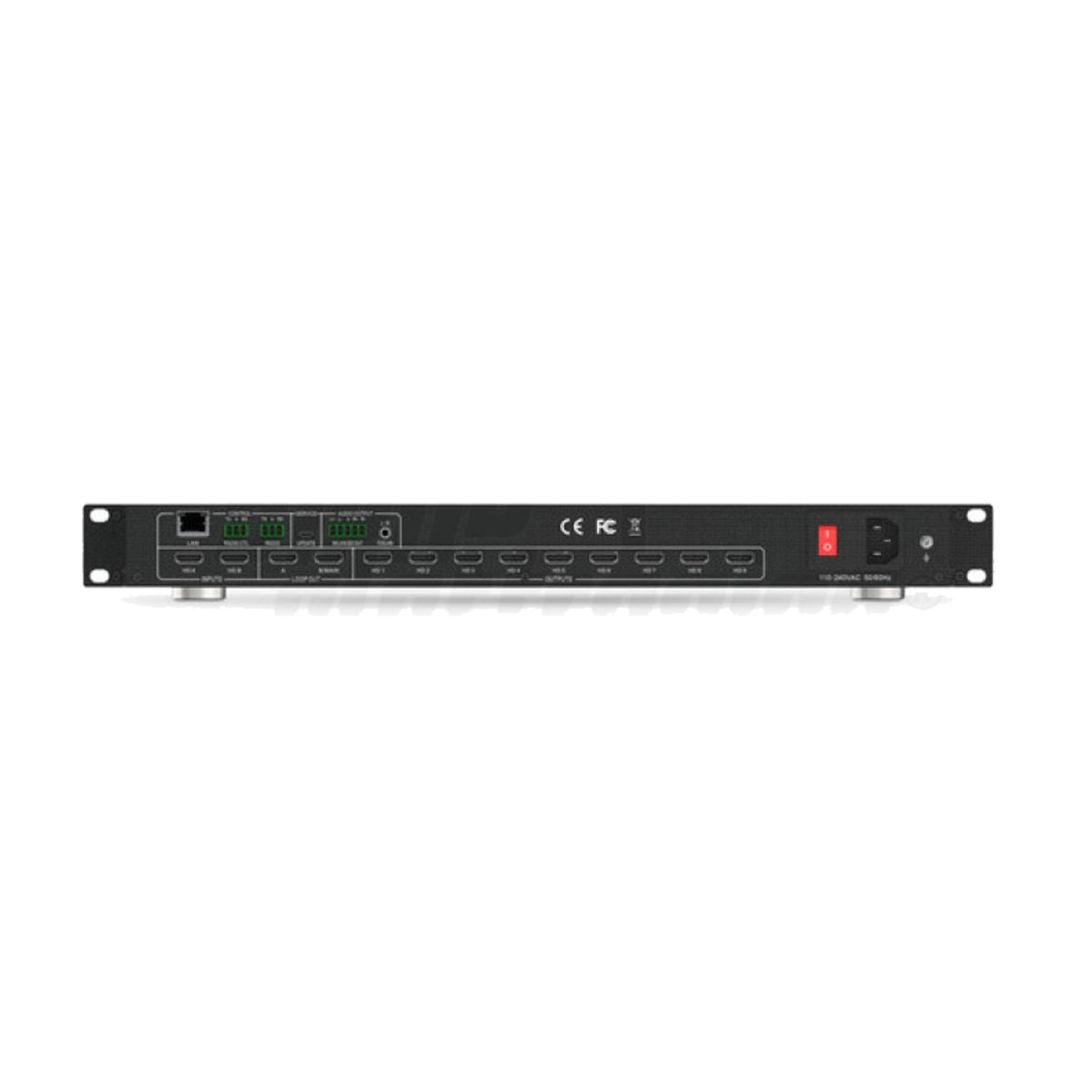 Matrice HDMI 4K per VideoWall 2 Ingressi 9 Uscite Loop Out EDID Rack