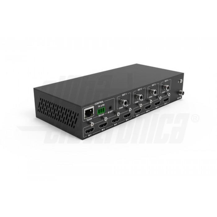 Matrice hdmi 2.0 4 ingressi 4 uscite 4K 60hz 18 Gbps HDCP 2.2 compatibile HDR ACR EDID IR remoto - Oniroview