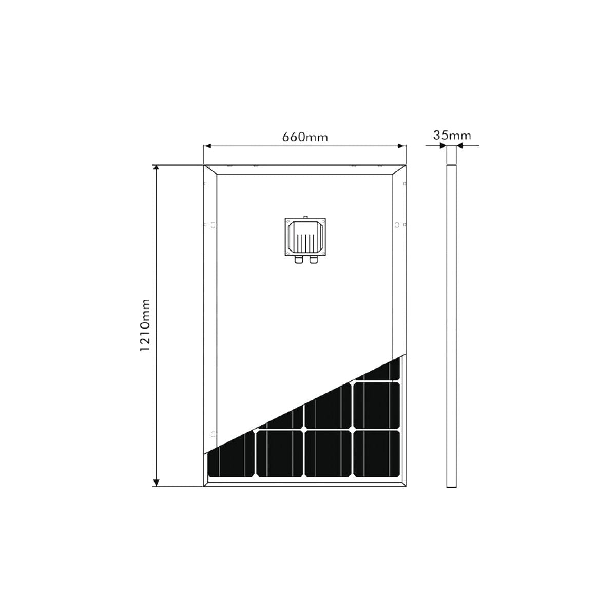 Pannelli Solari Fotovoltaico Monocristallino 140W 22,5V