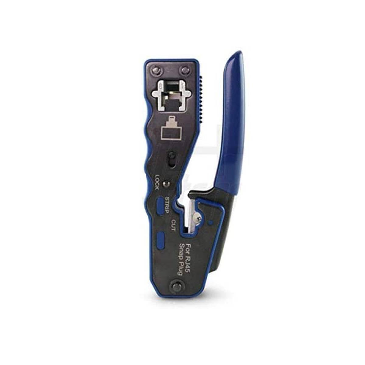 Pinza crimpatrice professionale in acciaio per lan ethernet RJ45 con tecnologia passante idonea per plug CAT.5e, CAT.6 e CAT.7 - Oniroview