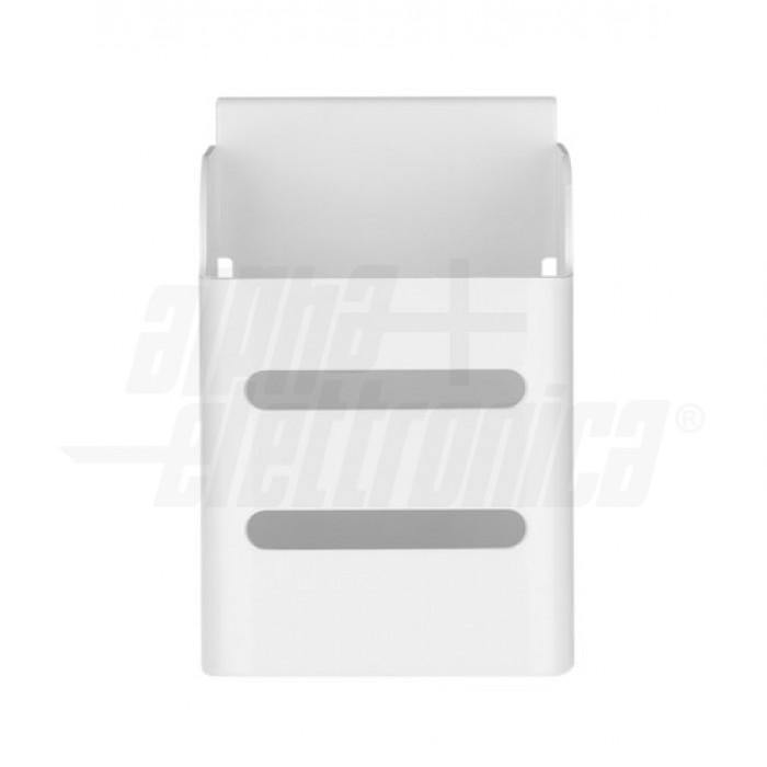 Porta penne e matite in acciaio per pannelli slatwall colore bianco