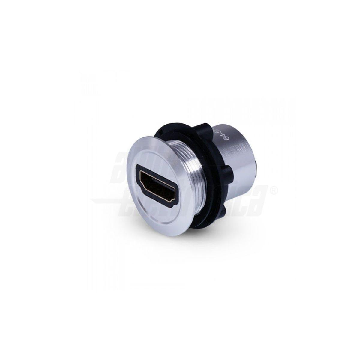 Presa HDMI da pannello giunzione femmina femmina IP65 impermeabile, colore grigio