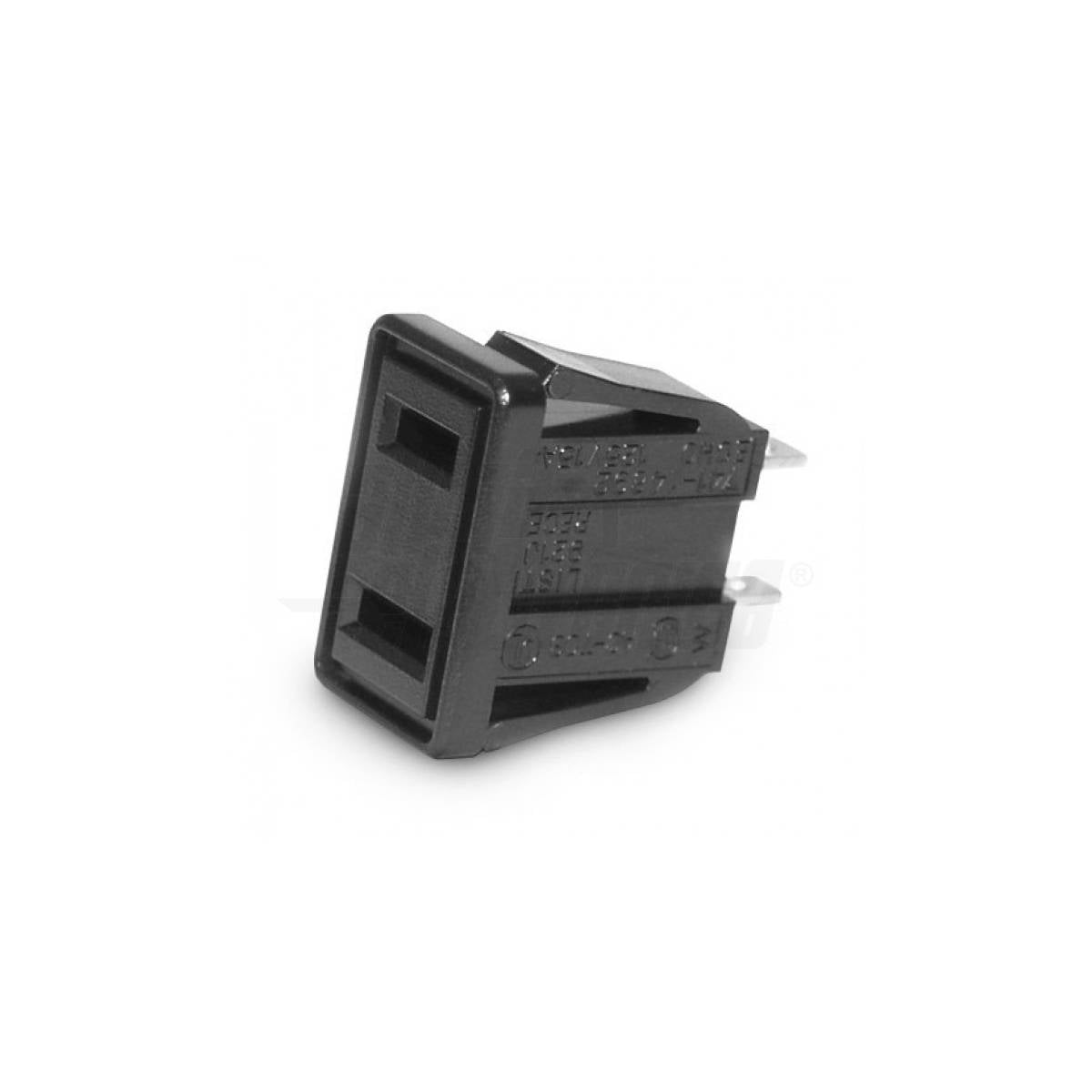 Presa Pannello Americana 2 Poli USA 15A 125V Innesto, Nera