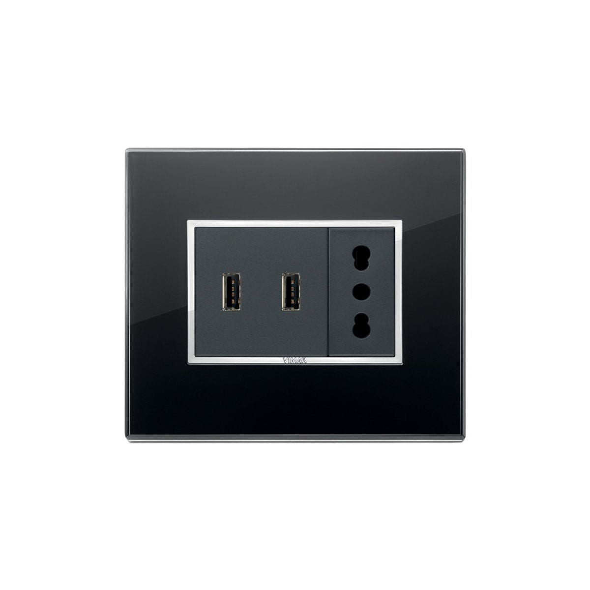 Presa USB Vimar Plana C 5V 3A 18W Compatibile Plana 14298 1 Modulo, Bianco