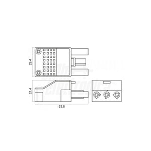 Prese Mazzeri alimentazione volante anti estrazione 16A 500V - 3 poli con pressacavo IP20