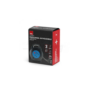 Prolunga Elettrica Avvolgibile 5mt Spina 16A 2 Prese Bivalenti 10/16A