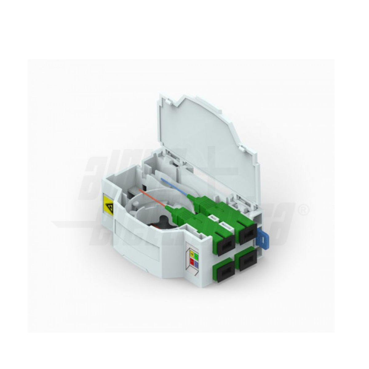 Scatola di Terminazione Ottica di Appartamento - 4 porte - Barra Din
