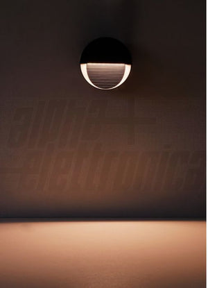 Segnapasso Led Esterno Parete 5W Faretto Rotondo Asimmetrico Naturale IP65 230V