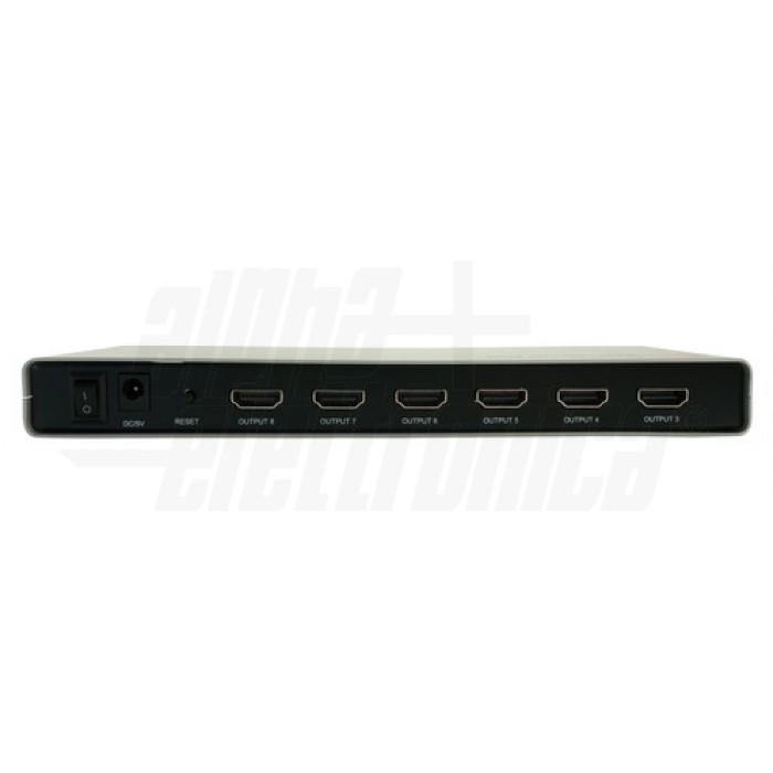 Splitter hdmi 8 uscite compatibile HDR Sky Q 4K 60hz smart edid con scaler