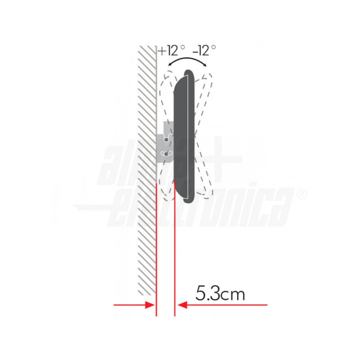 Staffa TV Inclinabile Parete 23-42 Pollici Portata 30KG VESA 200