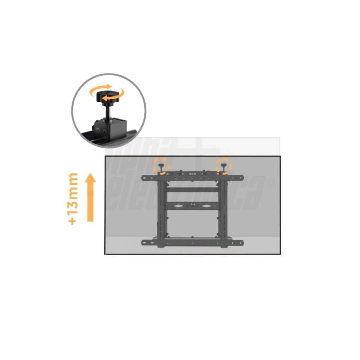 Staffa VideoWall Estensibile per Monitor 45 - 70 Pollici 70kg Vesa 600x400