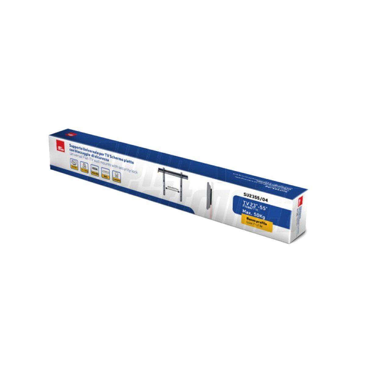 Supporto tv ultra slim da muro 23 - 55 pollici acciaio vesa 400, con sistema di bloccaggio - Oniroview