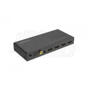 Switch commutatore video hdmi automatico 4K HDR 4 porte con audio ottico e coassiale con telecomando