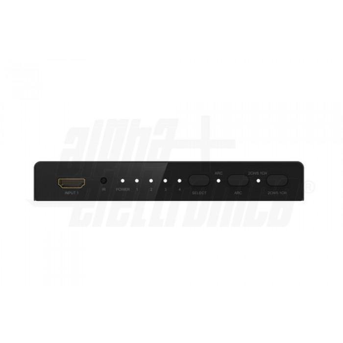 Switch commutatore video hdmi automatico 4K HDR 4 porte con audio ottico e coassiale con telecomando