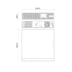UPS Online 2000VA - 1800W - Gruppo Continuità Onda Sinusoidale Rack-Tower