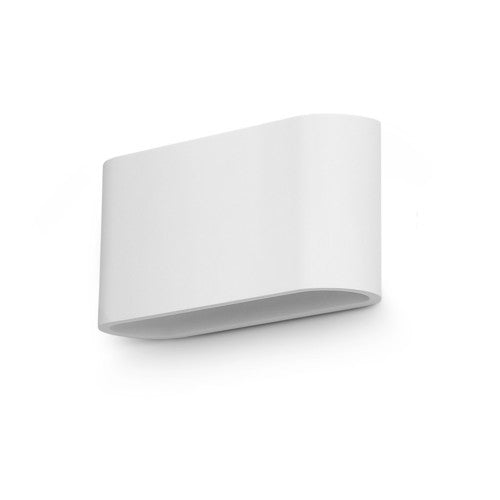 Applique in gesso verniciabile bianca 250x120mm a due attacchi G9 inclusi
