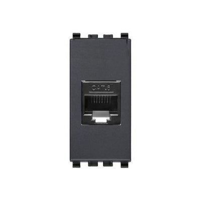 Vimar Eikon RJ45 Frutto UTP CAT.6A Compatibile 20337.6 Colore Nero